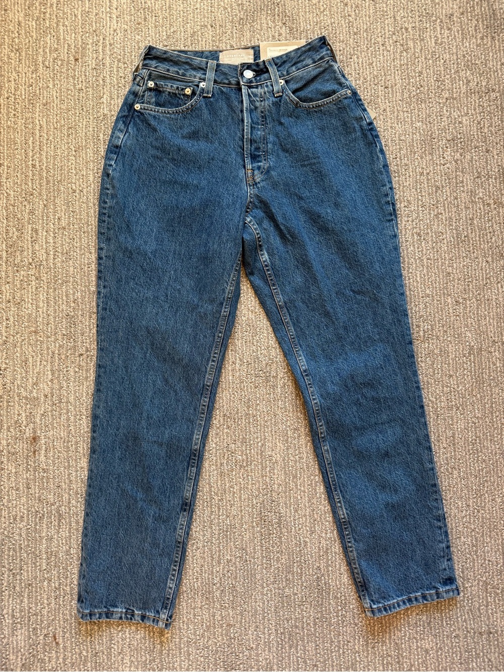 NWT Everlane The Curvy ‘90s Cheeky Straight Jeans 27 High Rise Organic Cotton